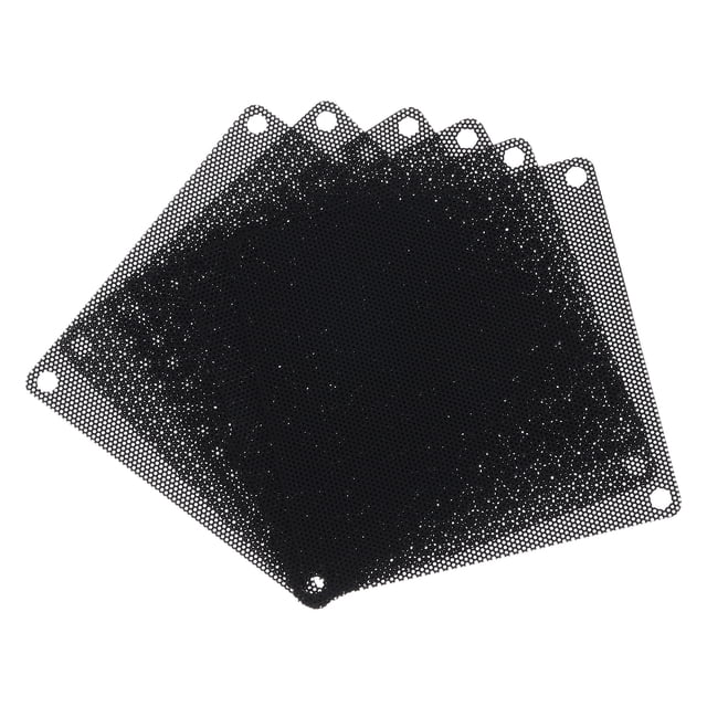 Uxcell 6PCS PC Dust Filter, 90x90mm PVC Computer Case Cooler Dustproof Mesh Cover Fan Grills for Computer Chassis Black