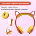 thumbnail image 7 of Olyre Cat Ear Kids Headphones Wired with Microphone,Safe 85db Volume Limited Children Headphones with RGB Dynamic Lighting and Share Function for Boys Girls for Kids Tablet Laptop Orange, 7 of 7