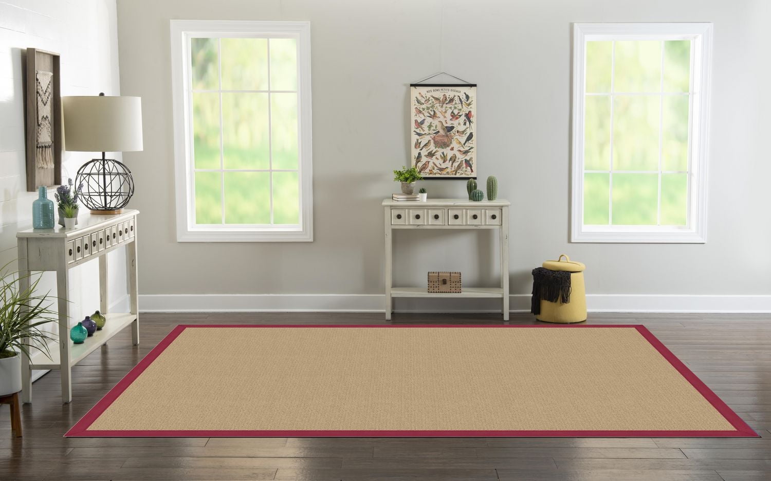 Athena Sisal & Red 8' x 10'1" Area Rug