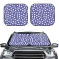 thumbnail image 2 of Naloa Daisies Flowers Print 2-Piece Windshield Sunshade,Foldable Car Front Window Sun Shades,for Most Sedans SUV Truck-Small, 2 of 6