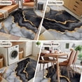 thumbnail image 6 of Area Rug 48×72in, Modern Marble Texture Floor Carpet Living Room Rug, Black White Gold Stone Style Non-Slip Welcome Mat Indoor Rugs for Bedroom Dining Room, 6 of 9