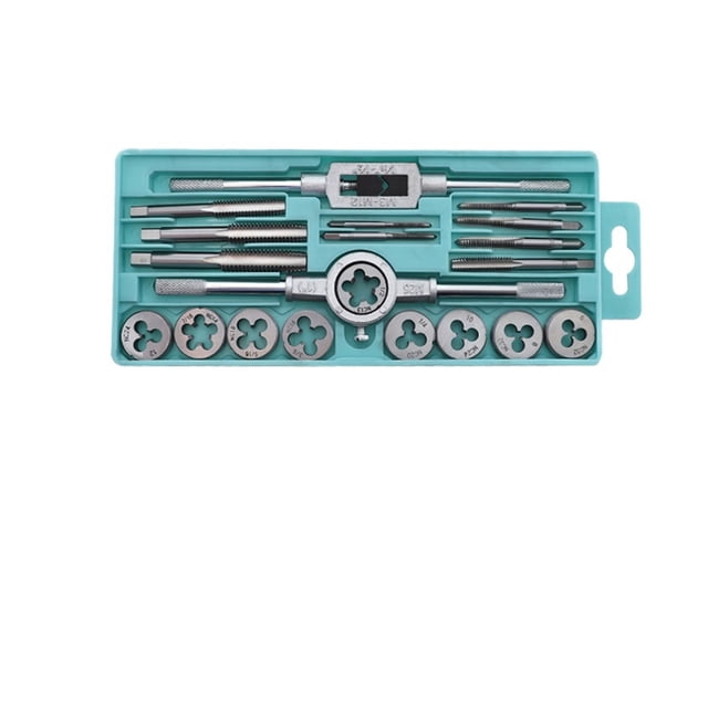 20pcs/40pcs Tap Die Set Hand Thread Taps Handle Alloy Steel Inch Threading Tool With Case