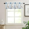 thumbnail image 3 of Coastal Valance Curtains for Bedroom Living Room Nautical Starfish Blue Seaweed Roman Shades for Windows Underwater World Curtains & Drapes Aesthetic Kitchen Window Curtains Over Sink 54x18in,1 Panel, 3 of 6