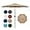 9ft-Tan Update, variant on NALYL 7.5' Patio Umbrella with 20 Inch 50lbs Capacity Fillable Round Base, 6 Sturdy Ribs with Push Button Tilt/Crank for Garden, Deck, Backyard, Pool, Creamy White and Black