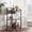 Black, variant on Bar Cart, Home Bar Serving Cart with 3-Tier Mirrored Shelf, Mobile Kitchen Shelf, Rolling Beverage Cart, Black BC01BK034