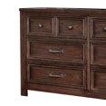 thumbnail image 3 of 6 Drawer Transitional Wooden Dresser with Molded Trim Brown, 3 of 3