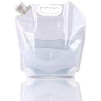 Eshoppercity Brand Collapsible Water Tank 4 PACK 5 Litre BPA Free Plastic Water Carrier Portable Water Tank Space Saving Lightweight Outdoor Water Bag for Hiking Camping Sports etc (Clear)