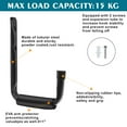 thumbnail image 4 of 6 Piece Black Heavy Duty Steel Garage Hooks,for Chair, Ladders, Hose,Etc.--Can Hang 30 Pounds, 4 of 5