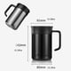 thumbnail image 5 of Bearachild Frascos de vacío de acero inoxidable de 500ml, botella térmica con asa, soporte para Infusor de té, tapa, taza, taza de leche para Teteras Plata, 5 of 6