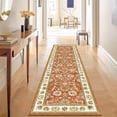 thumbnail image 4 of Findosom Washable Runner Rug 2'x8' Non-slip Kitchen Runner Rug, Vintage Paisley Runner Rugs Soft Distressed Carpet Boho Runner Rug for Hallway Bedroom Laundry Entryway,Orange, 4 of 9