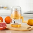 thumbnail image 4 of Manual Hand Crank Juicer - Efficient Citrus Press For Oranges, Lemons & Limes, Easy-Squeeze Juice Extractor With Pulp Strainer, Dishwasher Safe Kitchen Tool (Stainless Steel), 4 of 8