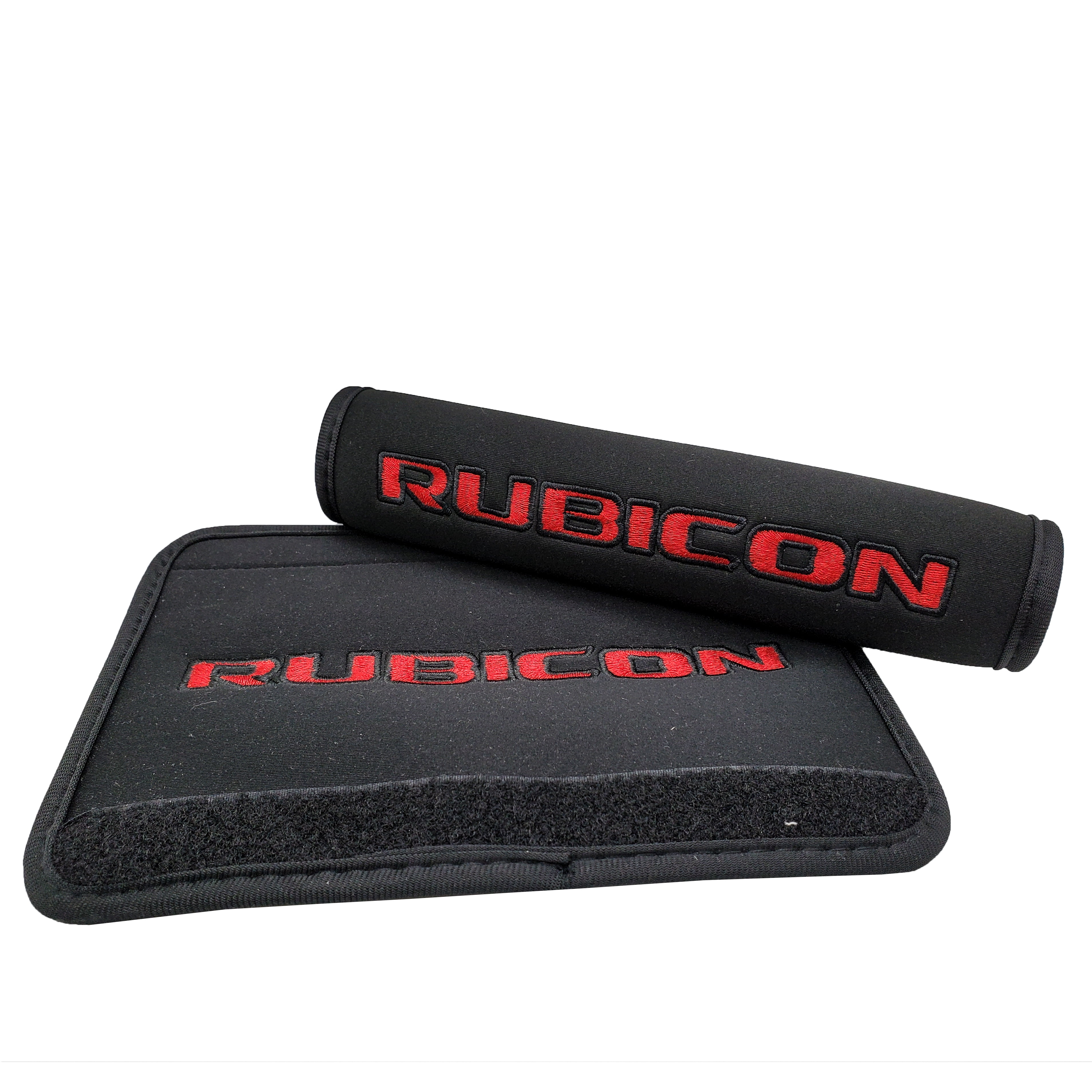 Rubicon Logo Black Neoprene Seat Belt Covers Safety Shoulder Pad Travel Bag  Straps Automotive for Jeep Wrangler JK JKU 
