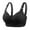 Black, variant on UJNDER Casual Adjustable Breathable Top Bra Underwear No Steel Ring Gathering Adjusting Bras for Women Hot Pink 36