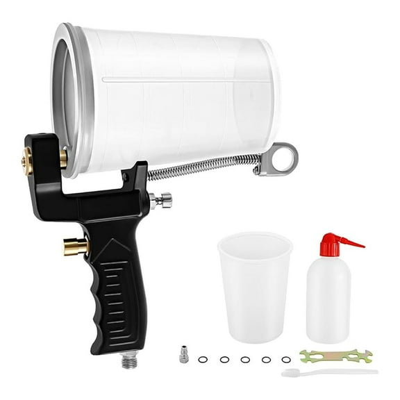 Air-Powered Gelcoat Spray Gun with 4mm Nozzle and 3 Cups, Gel Coat Spray Gun for Resins, Parting Films, Plasters, Paints, 0.4-0.5Mpa Air Pressure