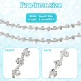 thumbnail image 2 of 1 Set 3 Yards Glass Rhinestone Chains with Brass Findings Garland Strands For Wedding with Card Paper Silver 9x4mm, 2 of 8
