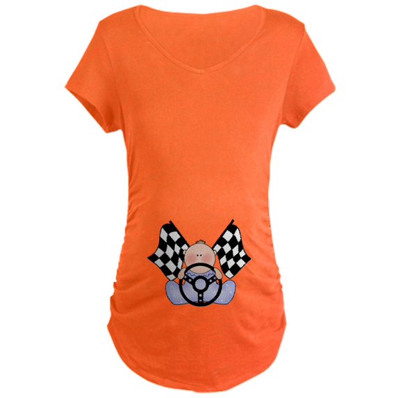 CafePress - Lil Race Winner Baby Boy Maternity Dark T Shirt - Maternity Dark T-Shirt