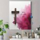 thumbnail image 4 of Qisvanset 12x16 Inch God Within Her Pink Canvas Wall Art, Girly Minimalist Bible Verse Home Poster Decor, 4 of 8