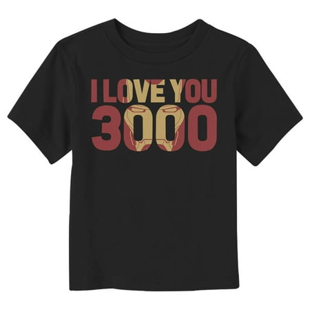

Toddler s Marvel Iron Man Love 3000 Mask Graphic Tee Black 2T