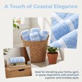thumbnail image 7 of REGALWOVEN Striped Cotton Bathroom Hand Towels, 13" x 29" Absorbent Soft Decorative Hand Towel Set for Kitchen, Spa, Gym Blue 2-Piece, 7 of 7