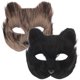 thumbnail image 1 of KAKOWELY 2 máscaras de zorro de peluche, máscara de cosplay de zorro, máscara de fiesta de mascarada, decoración, máscara de cosplay, accesorio, 1 of 5