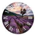 thumbnail image 2 of Designart 'Lavender Field At Dawn Iii' Farmhouse Wall Clock, 2 of 5