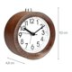thumbnail image 5 of Analog Wood Alarm Clock With Snooze - Retro Clock With Dial Alarm Light - Quiet Vintage Wood Table Clock Without -zysd, 5 of 5