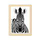 thumbnail image 1 of Solo simple Zebra animal Cuadro de madera decorativa marco de casa A4, 1 of 3