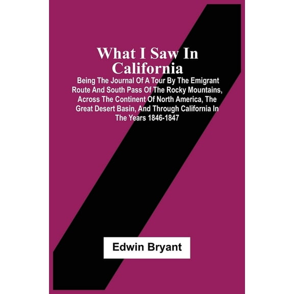 What I Saw In California: Being The Journal Of A Tour By The Emigrant Route And South Pass Of The Rocky Mountains, Acros, (Paperback)
