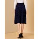 thumbnail image 5 of INSPIRE CHIC Falda midi de una línea con estampado floral para mujer Faldas vintage de gasa de verano Azul S, 5 of 6