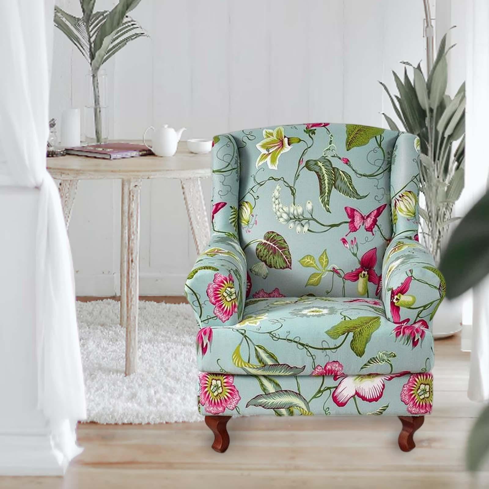 Stretch Wingback Chair Cover Sofa Cover Washable Chair Protector Armchair Cover Single Sofa Seat Cover for Wedding