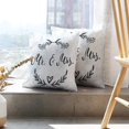 thumbnail image 6 of LALILO Throw Pillow Covers Mr And Mrs And Mrs Invitation Card Cushion Cover 18" x 18", 458 Pack, 6 of 6
