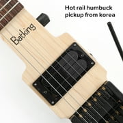 Batking Headless Electric Guitar 6-String Travel Guitar For Adults Maple Rosewood Double Locking Tremolo Bridge, Portable,With Bag Guitarra Electrica