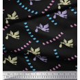 thumbnail image 2 of Soimoi Moss Georgette Fabric Small Bird,Fish & Heron Bird Fabric Prints by Yard 42 Inch Wide, 2 of 3