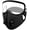 Black, variant on Reusable Carbon Filter Dust Mask with Adjustable Goggles, 5-Layer Filter, Adjustable, with Removable Face Mask for Running Hiking Commuting Outdoor