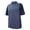 Steel Blue/Navy, variant on Monterey Club Men's Stretch Cotton Contrast Pique Golf Polo Shirt #1033