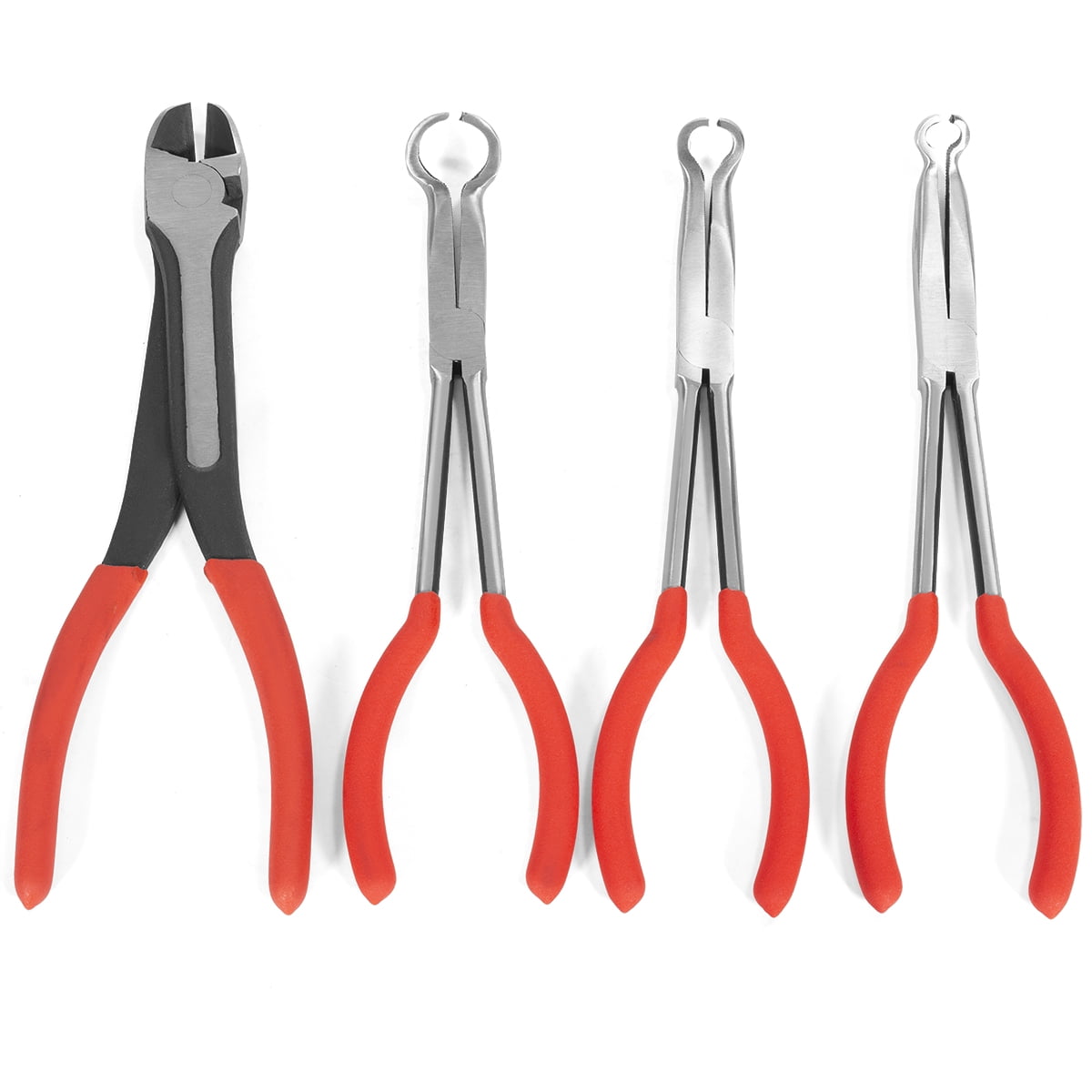 XtremepowerUS 9PC 11" Long Reach Professional Plier Set, With Pouch, For Narrow & Limited Spaces