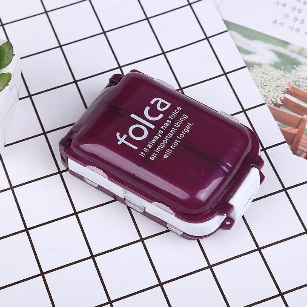 7Days Pocket Round Pill Box Medicine Tablet Organizer Storage Holder