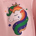 thumbnail image 4 of newwalpole Girls Cartoon Dress Applique Party Dresses Casual Cotton Long-Sleeved Pink for Size 5-6 Years, 4 of 8
