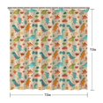 thumbnail image 5 of LightColor Dinosaurs Flowers Pattern Shower Curtain 72"x72" ,Bathroom Decorative Shower Curtains Set with 12 Hooks,Modern Waterproof Washable Shower Curtain, 5 of 6