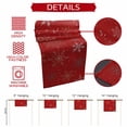 thumbnail image 6 of Winter Christmas Gold Snowflakes Table Runner 13x60in Non-Slip Cotton Linen Table Runners, Red Dresser Scarves TableRunner for Dinner Kitchen Dining Wedding Party, 6 of 9