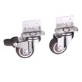 thumbnail image 2 of Ruedas para muebles de 4 piezas, rueda giratoria que no deja marcas, ruedas para muebles con soporte en U, ruedas giratorias de goma con freno, 2 of 5