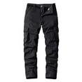 thumbnail image 1 of WEAIXIMIUNG Men's Pants Cargo Relaxed Fit Mens Fashion Solid Color Elastic Waist Overalls Pants, 1 of 4
