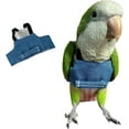 thumbnail image 1 of Bird Flight Harness Vest, Parrot Flight Suit with Leash for Cockatiels Conures Budgies, Bird Flying Clothes with Rope and Handle for Outdoor Activities Training (Blue Vest, S), 1 of 5