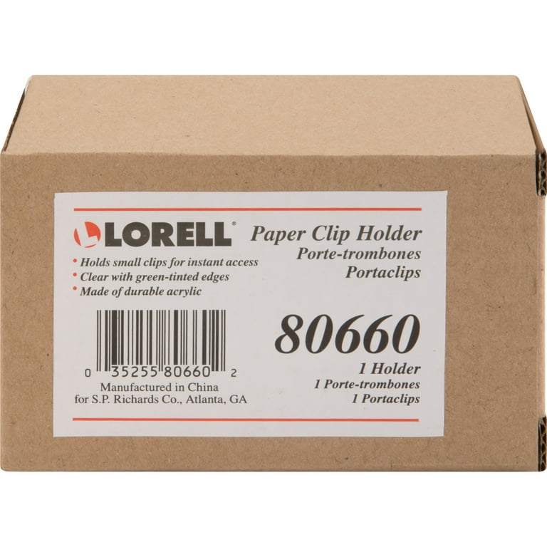 Lorell Paper Clip Holder - Acrylic - 1 Each - Green, Transparent Lorell Paper Clip Holder - Acrylic - 1 Each - Green, Transparent