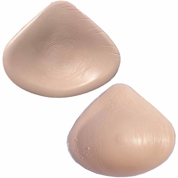 BIMEI Silicone Breast Form Triangle Bra Inserts Mastectomy Prosthesis Padding Enhancers One Piece,SIZE 2