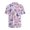 Butterfly Datura Flower, variant on Zebra Print Cover Soft Touch Men's Short Sleeve Button Up Shirt, Button Closure Breathable Men's Casual Short Sleeve Shirt for Hiking Cruise Vacation