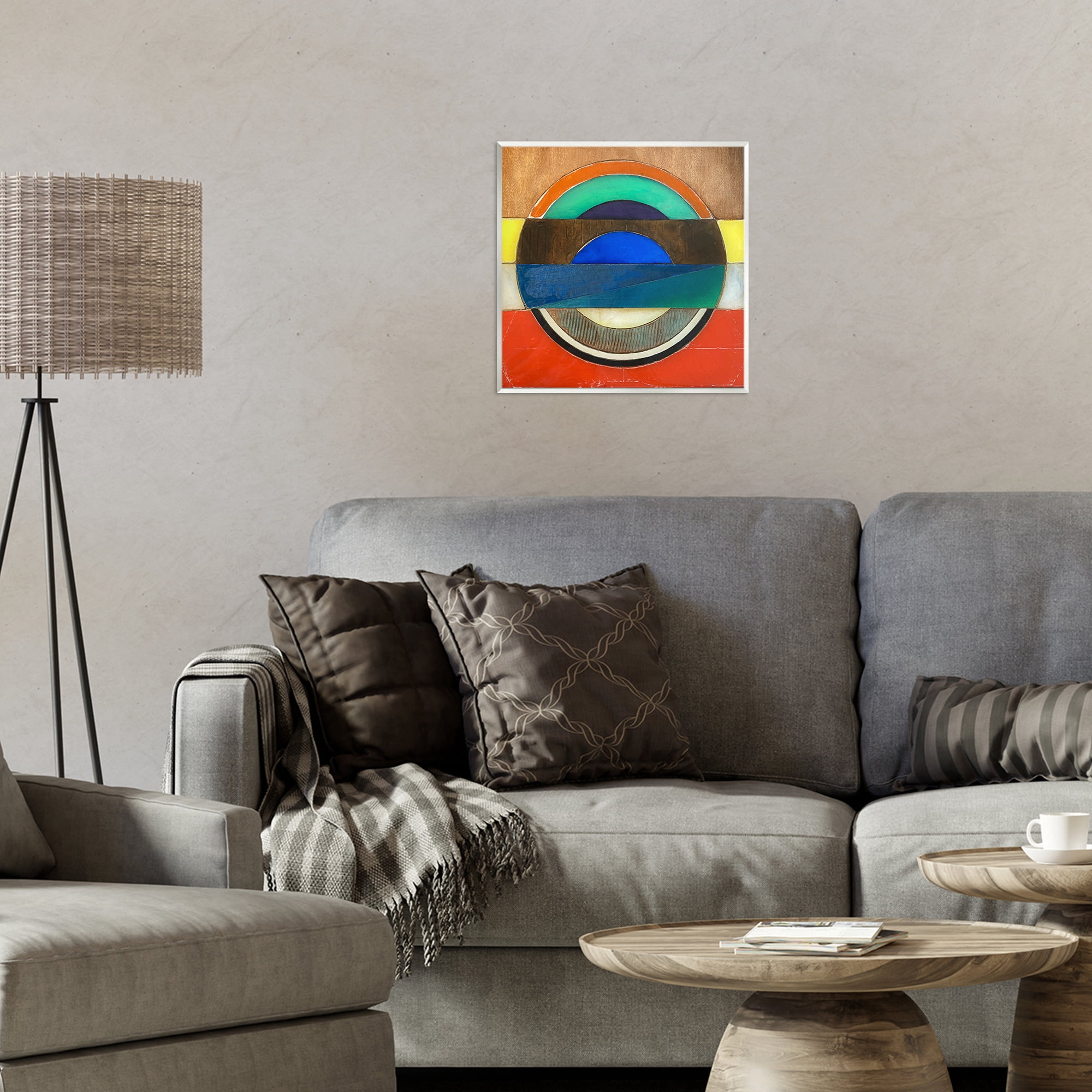 Stupell Industries Bisected Circle Structure Wall Plaque Art, design by Matthew Finger