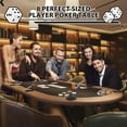 thumbnail image 3 of 8 Player Oval Poker Game Table, 71" Poker Tables with Collapsible Legs, Padded Rails & Cup Holders, Portable Poker Table for Texas Holdem Poker and Blackjack, 3 of 8