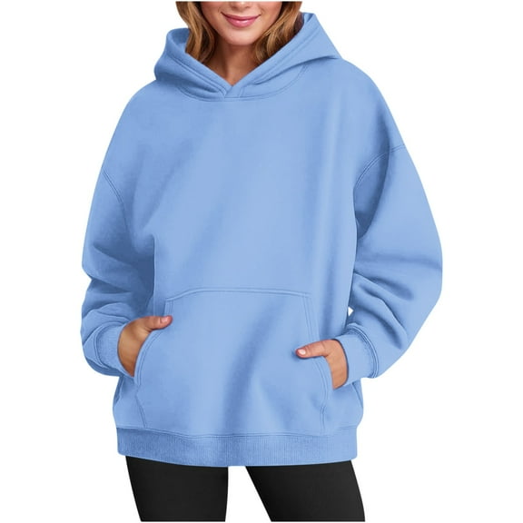 Free Shipping Hoodies for Women Oversized Sweatshirts Fall Fashion Outfits 2025 Casual Sweaters Tops Fleece Cute Workout Sweatshirts
