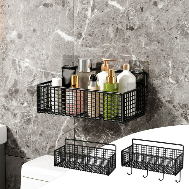 Fiudx Ofertas De La Semana Cesta De Metal Cesta De Pared Para Almacenamiento Cesta De Artículos Diversos Estante De Condimentos De Cocina Cesta De Artículos De tocador De Ducha Accesorios De Cocina C